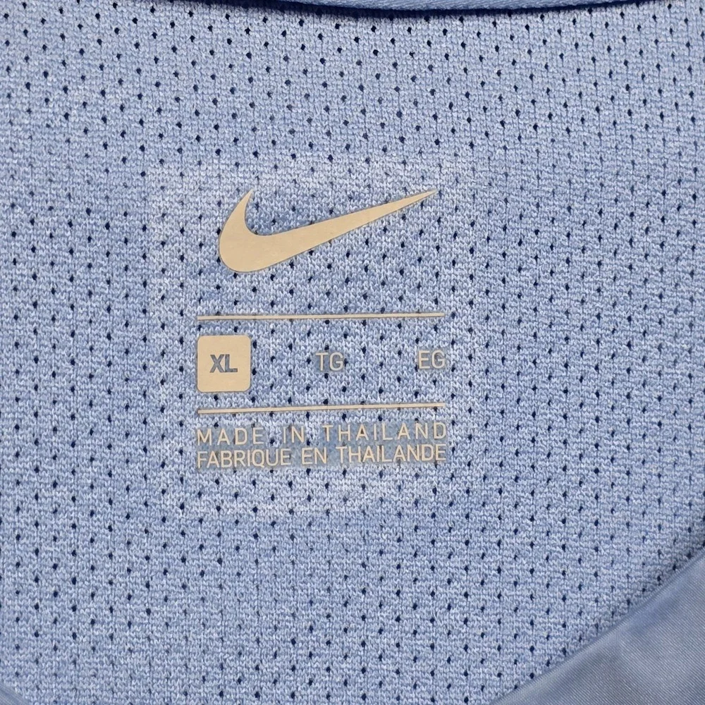Rare Nike Tulane University Green Wave 1/2 Zip Wind Jacket Mens XL Baby Blue EUC